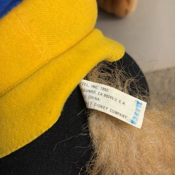 1992 Disney Beauty and the Beast "Beast" plush toy by Mattel - Picture 7 of 8